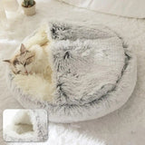 Soft Plush Round Cat Bed