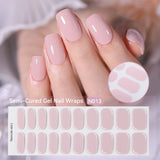 20 Tips Gradient French Semi-Cured Gel Nail Sticker