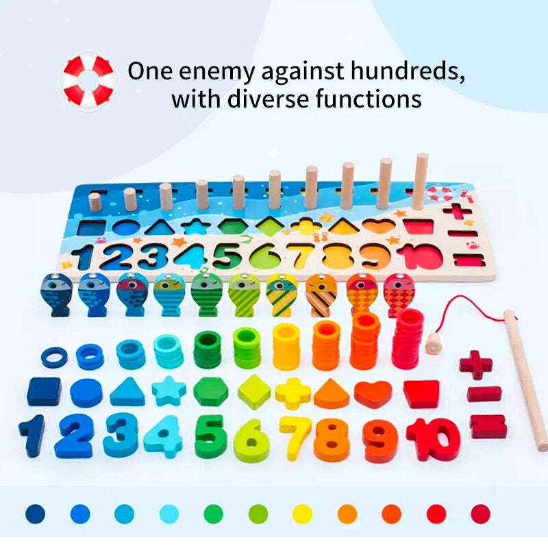 Children Magnetic Fishing Block Toy