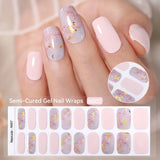 20 Tips Gradient French Semi-Cured Gel Nail Sticker