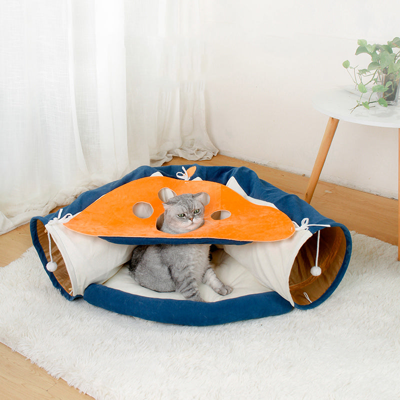 Pet Cats Tunnel Toy Interactive Play Toy