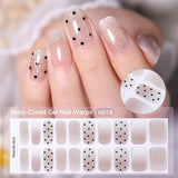 20 Tips Gradient French Semi-Cured Gel Nail Sticker