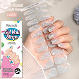 20 Tips Glitter Lines Semi-Cured Gel Nail Sticker