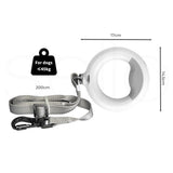 Dog Leash Ring Led with inbuilt poop bags