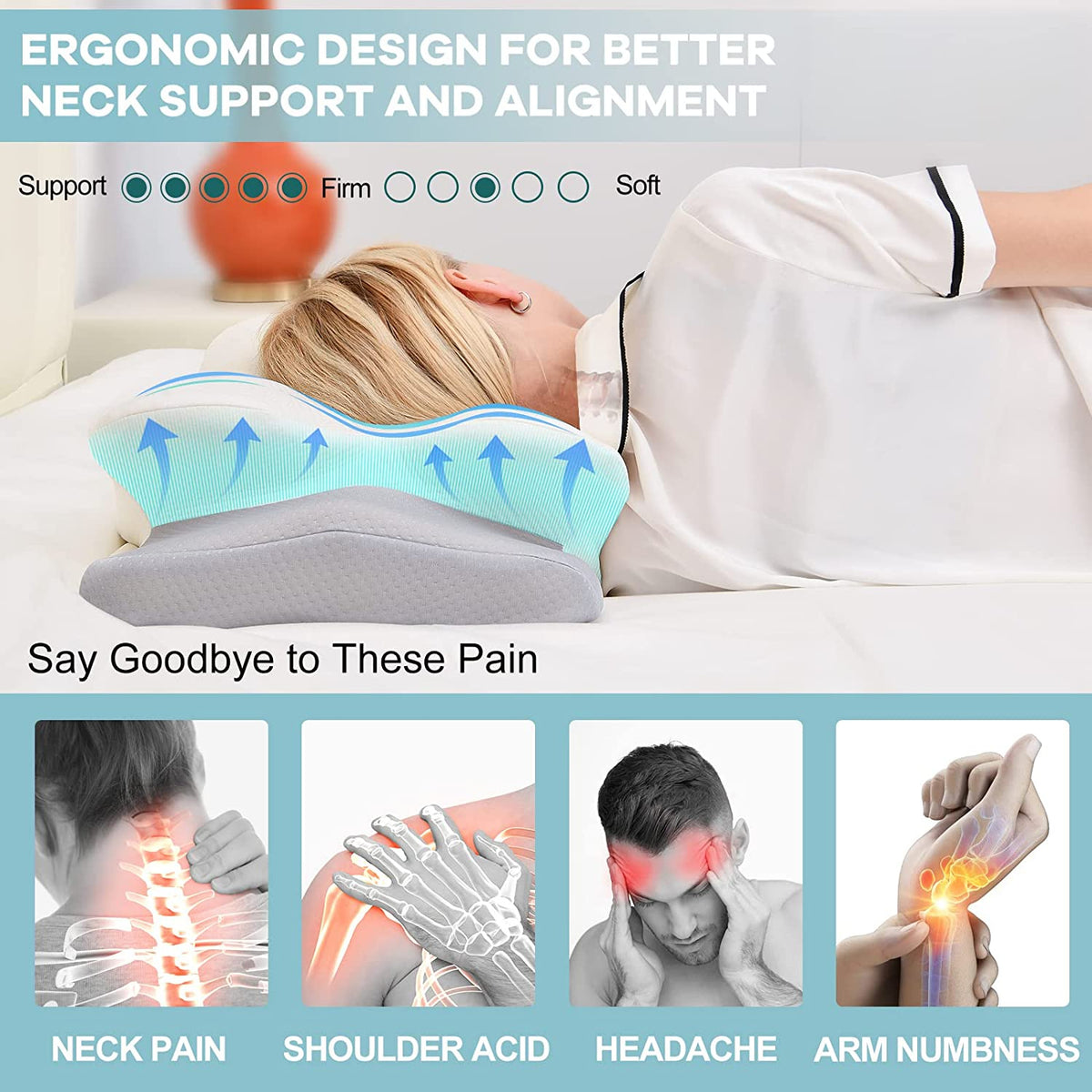 Memory Foam Pillow for Sleeping Slow Rebound